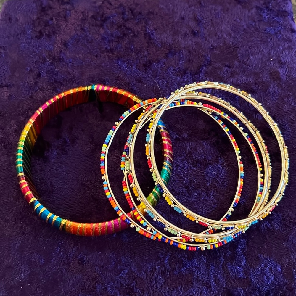 Set of Multi-Colored Bangles